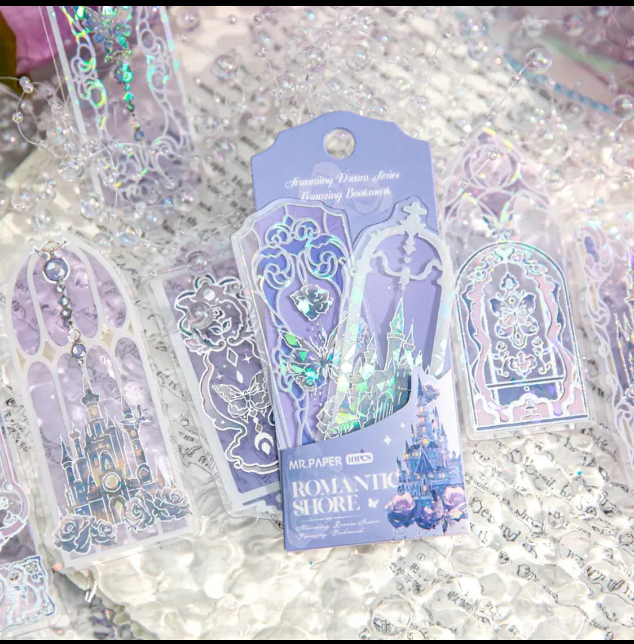 HOLOGRAPHIC SHINY CASTLE BOOKMARK