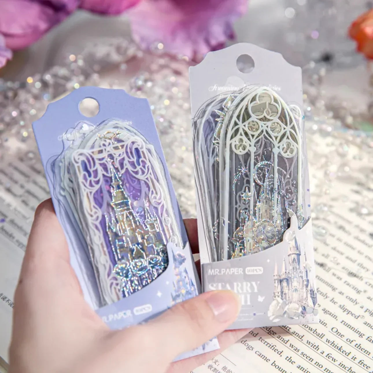 HOLOGRAPHIC SHINY CASTLE BOOKMARK