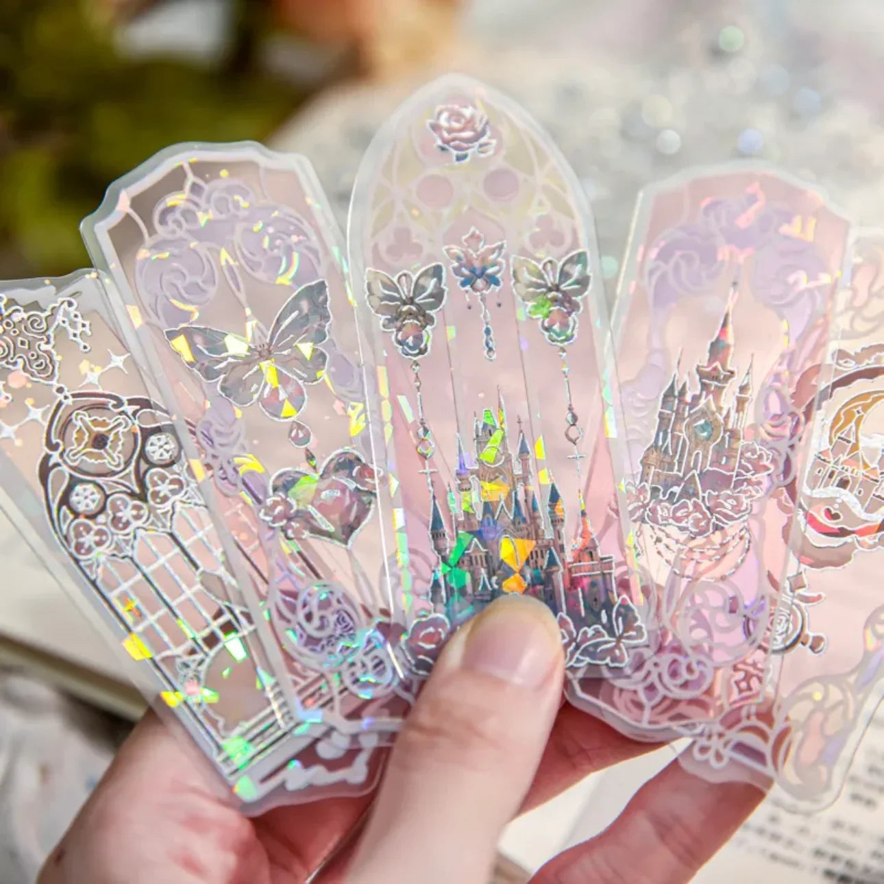 HOLOGRAPHIC SHINY CASTLE BOOKMARK