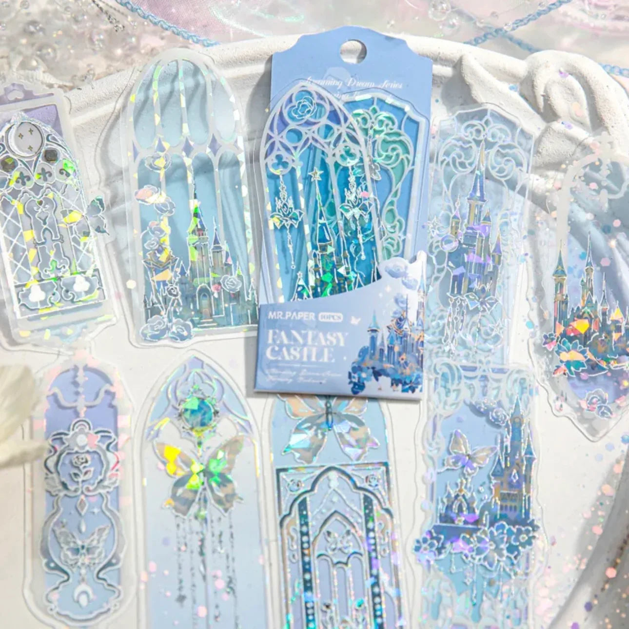 HOLOGRAPHIC SHINY CASTLE BOOKMARK
