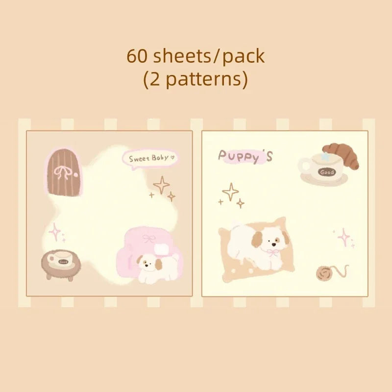 KAWAII PASTEL PUPPY MEMO PADS