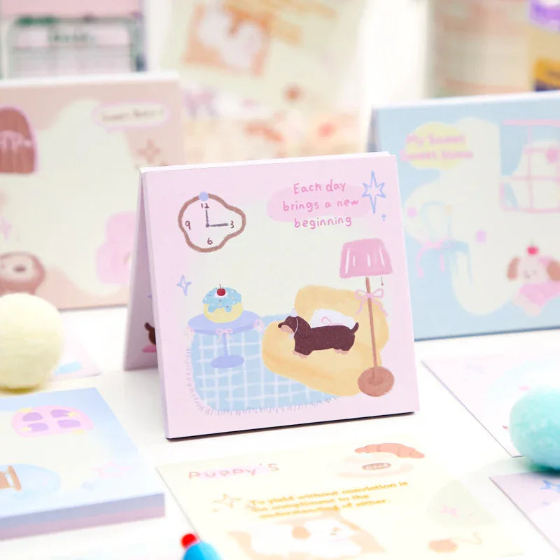 KAWAII PASTEL PUPPY MEMO PADS