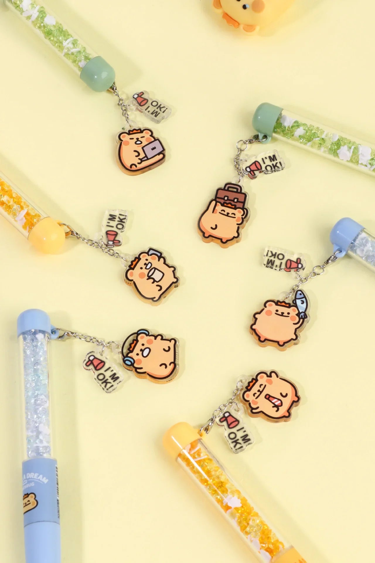 BEARIS BUG BEAR BROKEN DIAMOND PENDANT GEL PEN