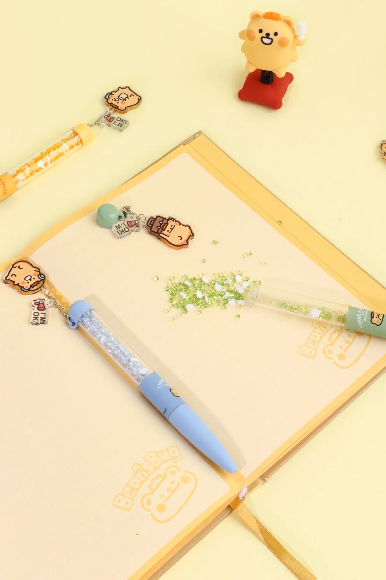 BEARIS BUG BEAR BROKEN DIAMOND PENDANT GEL PEN