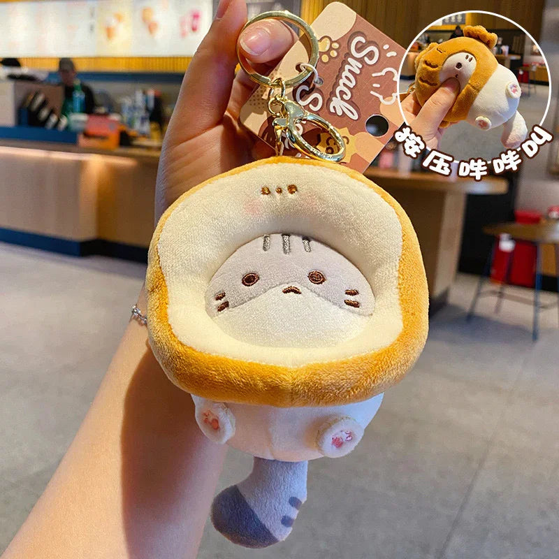COCOA CAT PLUSH KEYCHAIN
