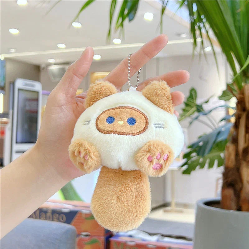BIG TAILED CAT PLUSH BAG CHARM