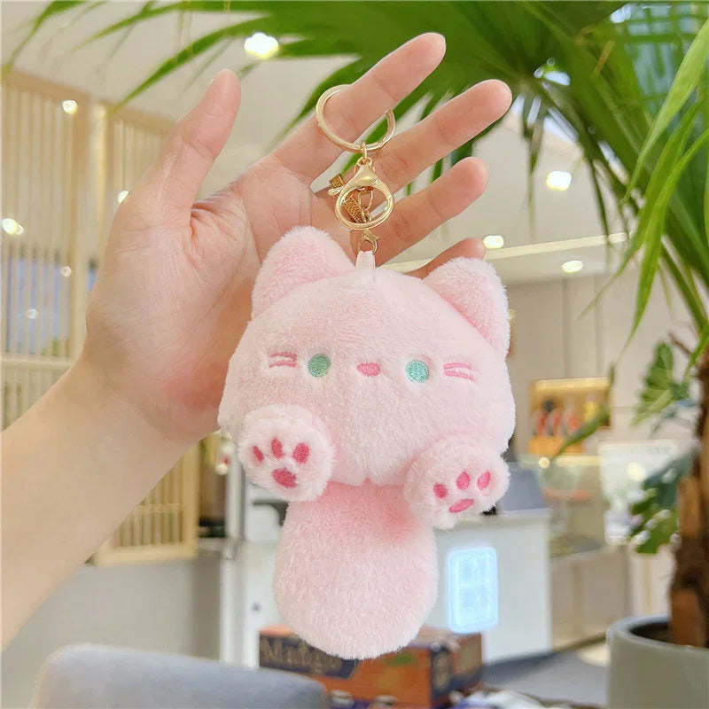 BIG TAILED CAT PLUSH BAG CHARM