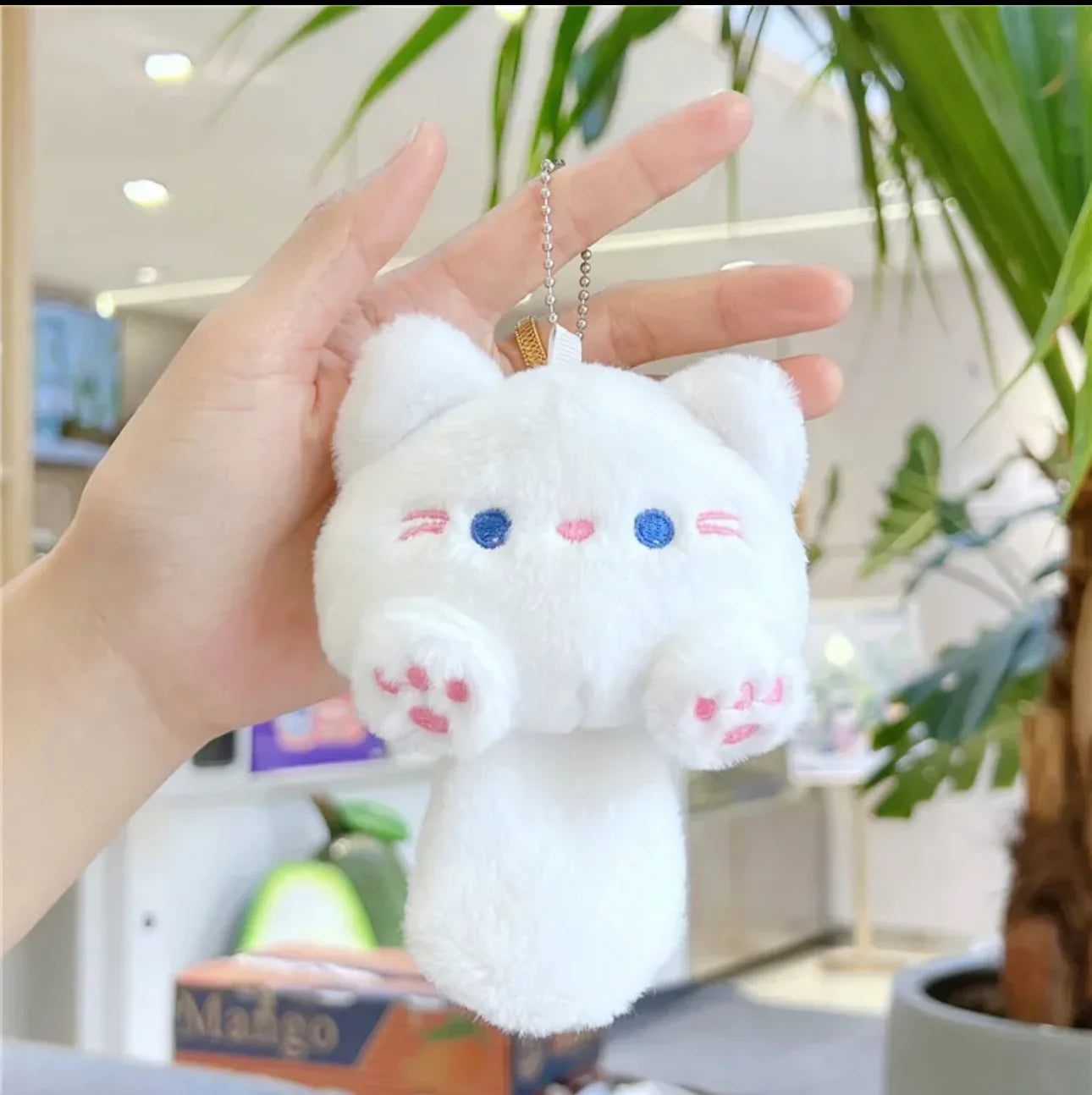 BIG TAILED CAT PLUSH BAG CHARM