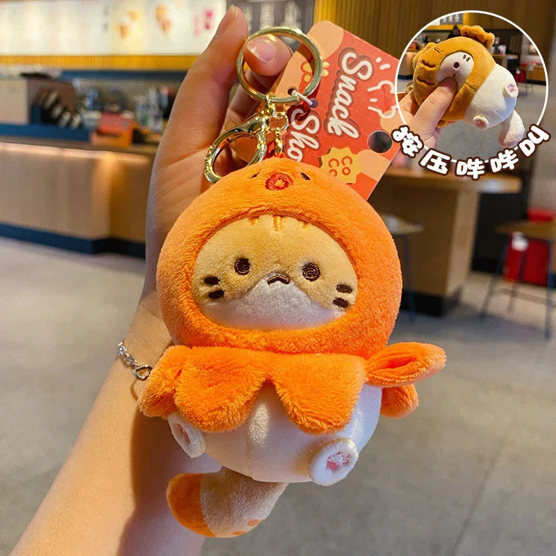 COCOA CAT PLUSH KEYCHAIN