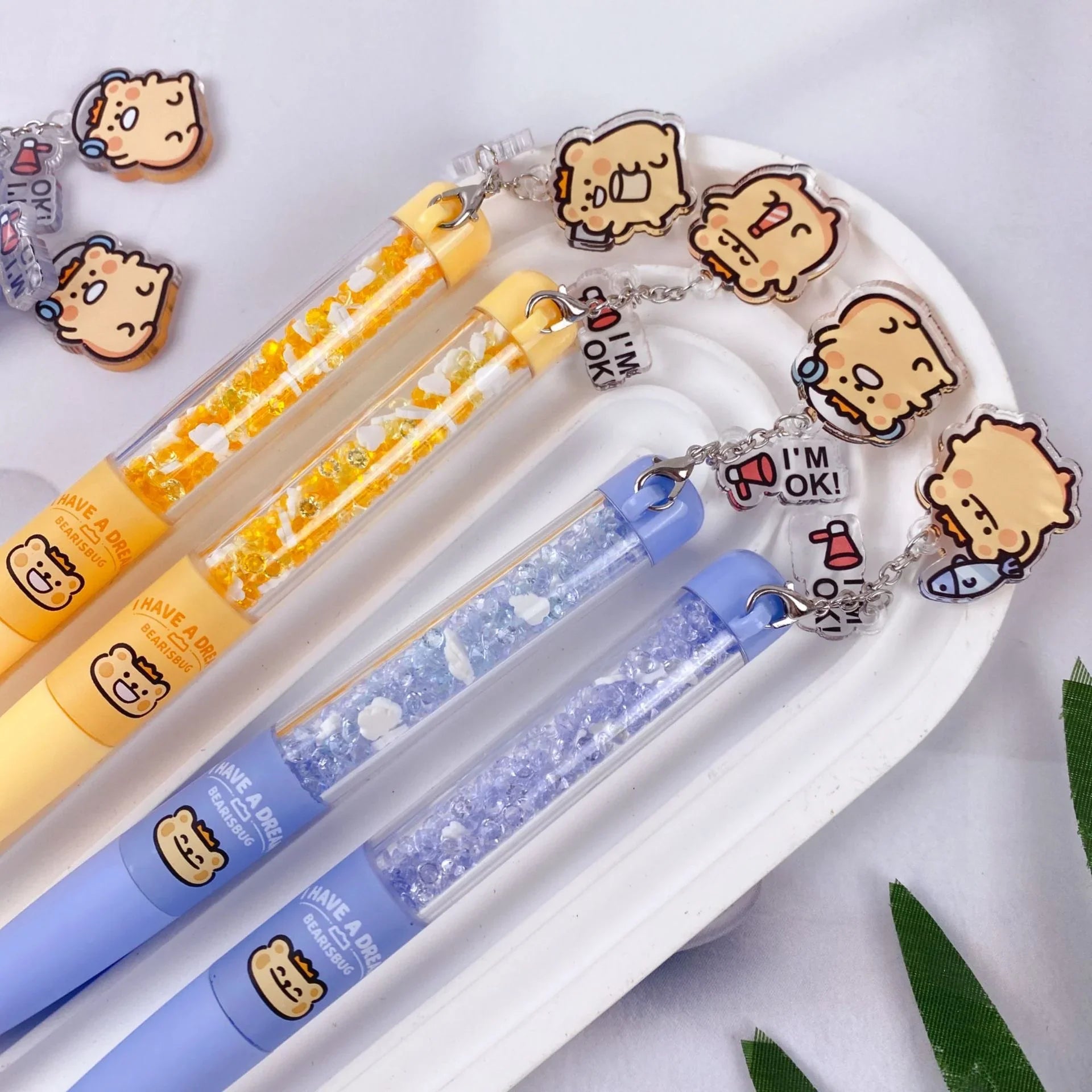 BEARIS BUG BEAR BROKEN DIAMOND PENDANT GEL PEN